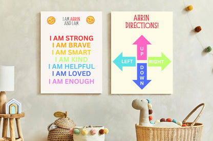 Directions Poster with Baby's Name