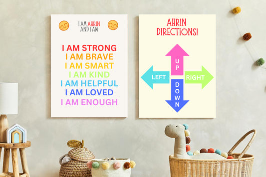 Directions Poster with Baby's Name