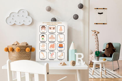 Educational Posters SET with Baby's Name