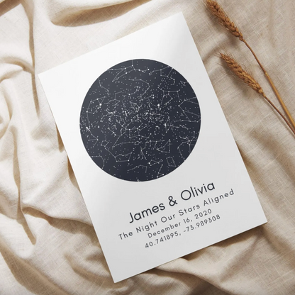 Custom Star Map - Metalluxe A4